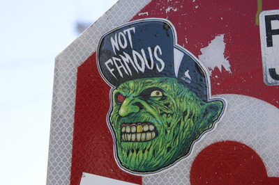 Wstreet art sticker in Berkeley